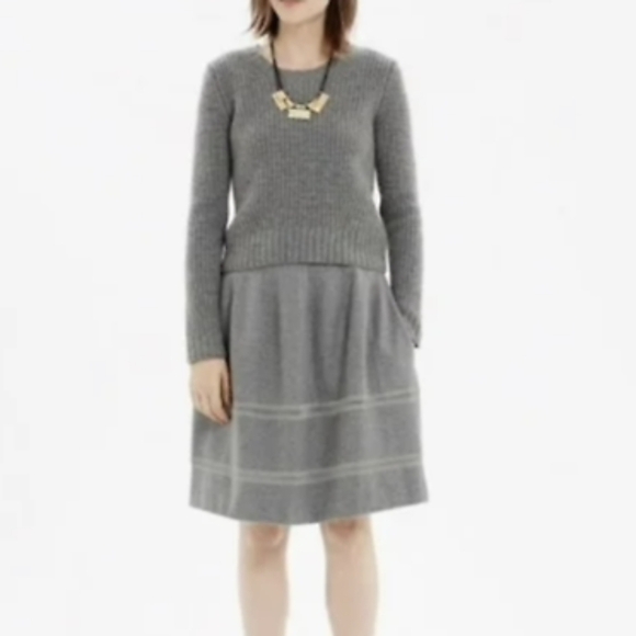 Madewell Gray Wool Blend Turnout Skirt Size 8 - Picture 2 of 12